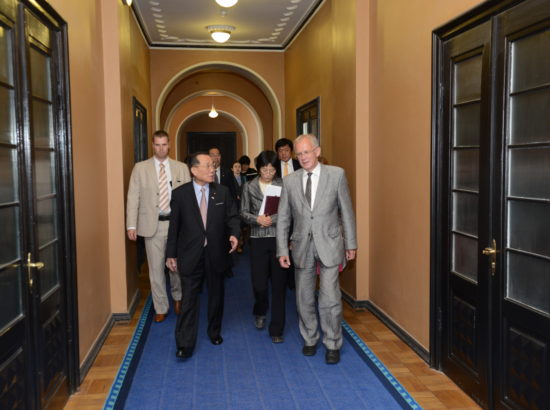 Kohtumine Jaapani parlamendi ülemkoja esimehe Masaaki Yamazaki ja teda saatva delegatsiooniga